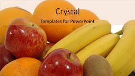  Presentation with guava fruits fresh green fruit - PPT theme with adam eve - pile of fruits on whte background and a gold colored foreground