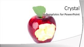  Presentation with adam eve - Amazing presentation having adam eve - red apple with green leaf backdrop and a white colored foreground