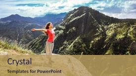  Presentation with green mountains - Cool new PPT layouts with adams peak seeing ella rock backdrop and a yellow colored foreground