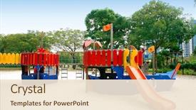  Presentation with death children - Beautiful slides featuring learning adapt - children's playground in the tropics backdrop and a lemonade colored foreground