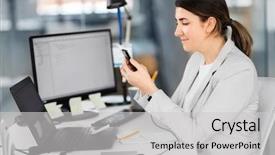  Presentation with power bank - Colorful presentation enhanced with adapters - business technology and people concept backdrop and a light gray colored foreground