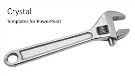  Presentation with under ground cable - Audience pleasing presentation consisting of new joinees - adjustable spanner under the white backdrop and a  colored foreground