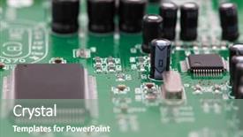  Presentation with circuit - Presentation theme with adapting technology - closeup modem view of electronic background and a seafoam green colored foreground