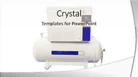  Presentation with compressor - Colorful slide deck enhanced with compressor isolated under the white backdrop and a  colored foreground