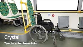  Presentation with bus - Audience pleasing theme consisting of wheelchair in a bus backdrop and a gray colored foreground