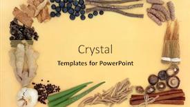  Presentation with plant based - Cool new presentation theme with adaptogen-health-food-border backdrop and a yellow colored foreground