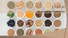  Presentation with food body - Beautiful slide set featuring adaptogen-health-food-collection backdrop and a coral colored foreground