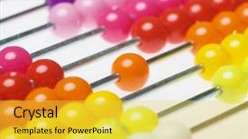 Presentation with floral border over white - Slide deck featuring add education - colorful abacus beads over white background and a yellow colored foreground