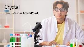  Presentation with crazy - Colorful slide deck enhanced with add education - funny crazy chemist doing experiments backdrop and a lemonade colored foreground