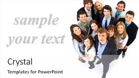  Presentation with cartoon black white people - Audience pleasing presentation theme consisting of add education - large group of business people backdrop and a white colored foreground