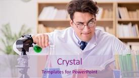  Presentation with mad scientist - Slide deck consisting of add education - mad crazy scientist doctor doing background and a lemonade colored foreground