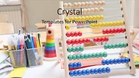  Presentation with colorful - Presentation theme featuring add education - wooden abacus with many colorful background and a soft green colored foreground