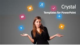  Presentation with application - Audience pleasing theme consisting of add favorite - young person juggle with application backdrop and a  colored foreground