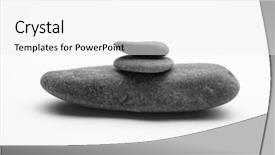  Presentation with stones - Presentation theme with add meditation - sea stones isolate background and a  colored foreground