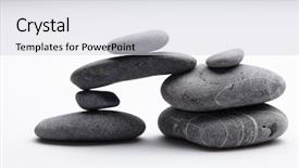  Presentation with stones - Cool new presentation theme with add meditation - sea stones on white backdrop and a  colored foreground