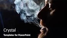  Presentation with quit - PPT layouts featuring addicted-man-smoking-a-cigarette background and a  colored foreground