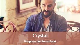  Presentation with iot agriculture technology concept man - Presentation theme consisting of free addiction - people and technology concept background and a coral colored foreground