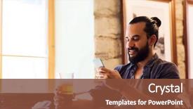  Presentation with iot agriculture technology concept man - Cool new PPT layouts with free addiction - people and technology concept backdrop and a tawny brown colored foreground