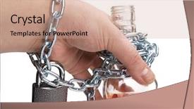  Presentation with alcohol addiction - Audience pleasing presentation theme consisting of addiction alcohol - color photo of bottles backdrop and a coral colored foreground