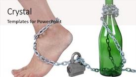  Presentation with alcohol addiction - Slides with pink marker highlighting word in dictionary background and a light gray colored foreground