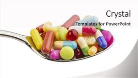 Presentation with spoon - Colorful presentation theme enhanced with addiction and abuse of drugs backdrop and a white colored foreground