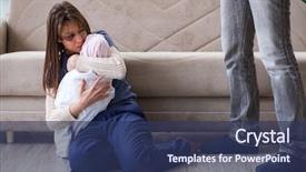  Presentation with domestic violence - Slides featuring addiction anger - domestic violence concept with drinking background and a  colored foreground