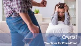  Presentation with domestic violence - Slide set featuring addiction anger - domestic violence concept background and a ocean colored foreground