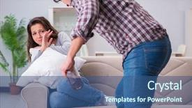  Presentation with domestic violence - PPT layouts consisting of addiction anger - domestic violence concept background and a ocean colored foreground