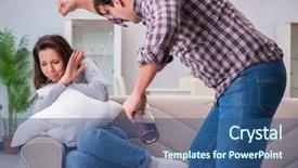  Presentation with domestic violence - Beautiful PPT layouts featuring addiction anger - domestic violence concept backdrop and a ocean colored foreground