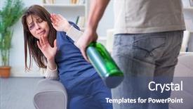  Presentation with domestic violence - Amazing theme having addiction anger - drunk husband abusing wife backdrop and a ocean colored foreground