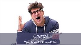  Presentation with computer misuse act - Audience pleasing PPT theme consisting of addiction anger - funny nerd man working backdrop and a ocean colored foreground