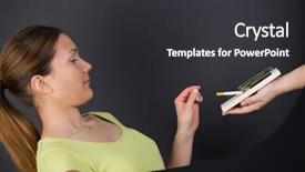  Presentation with addiction - Presentation theme consisting of addiction concept image of risks background and a dark gray colored foreground