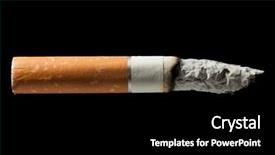  Presentation with issue - Slide deck with lung close up human - addiction issue - smoking cigarette background and a black colored foreground