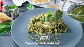  Presentation with pasta sauce - Colorful PPT layouts enhanced with adding-basil-pesto-sauce backdrop and a seafoam green colored foreground