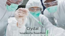  Presentation with liquid drug - Colorful presentation theme enhanced with adding green liquid to test backdrop and a light gray colored foreground