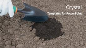  Presentation with nutrients - Presentation theme enhanced with adding-humus-to-the-soil background and a gray colored foreground