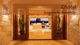  Presentation with award entrance - Cool new presentation design with addition - beautiful entrance to luxury home backdrop and a red colored foreground