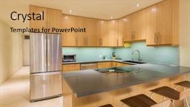  Presentation with kitchen design - Cool new slide set with addition - kitchen interior modern design architecture backdrop and a coral colored foreground