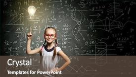  Presentation with school - Audience pleasing presentation theme consisting of additional courses - little cute girl of school backdrop and a  colored foreground