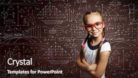  Presentation with school - Audience pleasing PPT theme consisting of additional courses - little cute girl of school backdrop and a  colored foreground