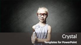  Presentation with school - Colorful presentation design enhanced with additional courses - little cute girl of school backdrop and a  colored foreground