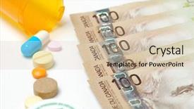  Presentation with modern medicine cardiology concept mixed - Cool new PPT theme with additional courses - medicine costs money backdrop and a  colored foreground