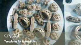  Presentation with metal - Beautiful PPT layouts featuring additive manufacturing - object printed on metal 3d backdrop and a gray colored foreground