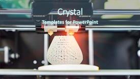  Presentation with manufacturing - Presentation with additive manufacturing - printing 3d printer object background and a ocean colored foreground