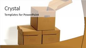  Presentation with clipping - Presentation with addressee - cardboard boxes isolated clipping path background and a  colored foreground