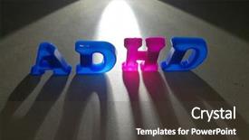  Presentation with adhd - Slide set having adhd word with shadow background and a dark gray colored foreground