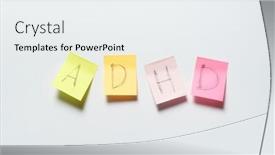  Presentation with adhd - PPT layouts consisting of adhd-written-on-sticky-notes background and a sky blue colored foreground