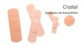  Presentation with aid - Cool new slide set with adhesive bandage backdrop and a sky blue colored foreground