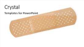  Presentation with aid - Theme featuring adhesive bandage background and a white colored foreground