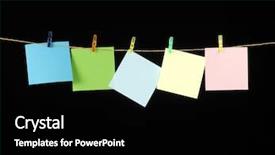  Presentation with paper line - Audience pleasing presentation theme consisting of adhesive note - washing line clipped with different backdrop and a  colored foreground